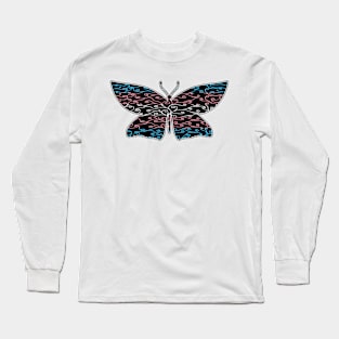 Swirls and Silk - Transgender Flag Long Sleeve T-Shirt